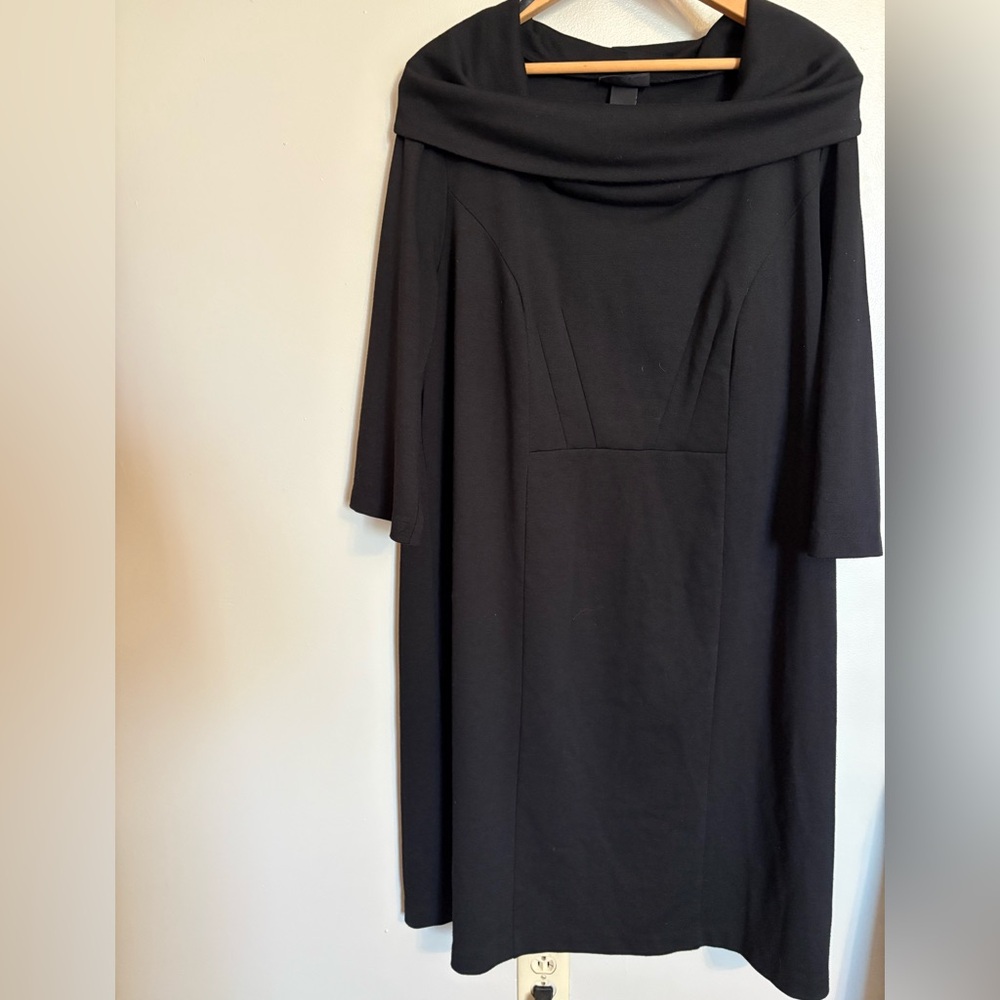 Lane Bryant Dress 
Cowl Neck Black